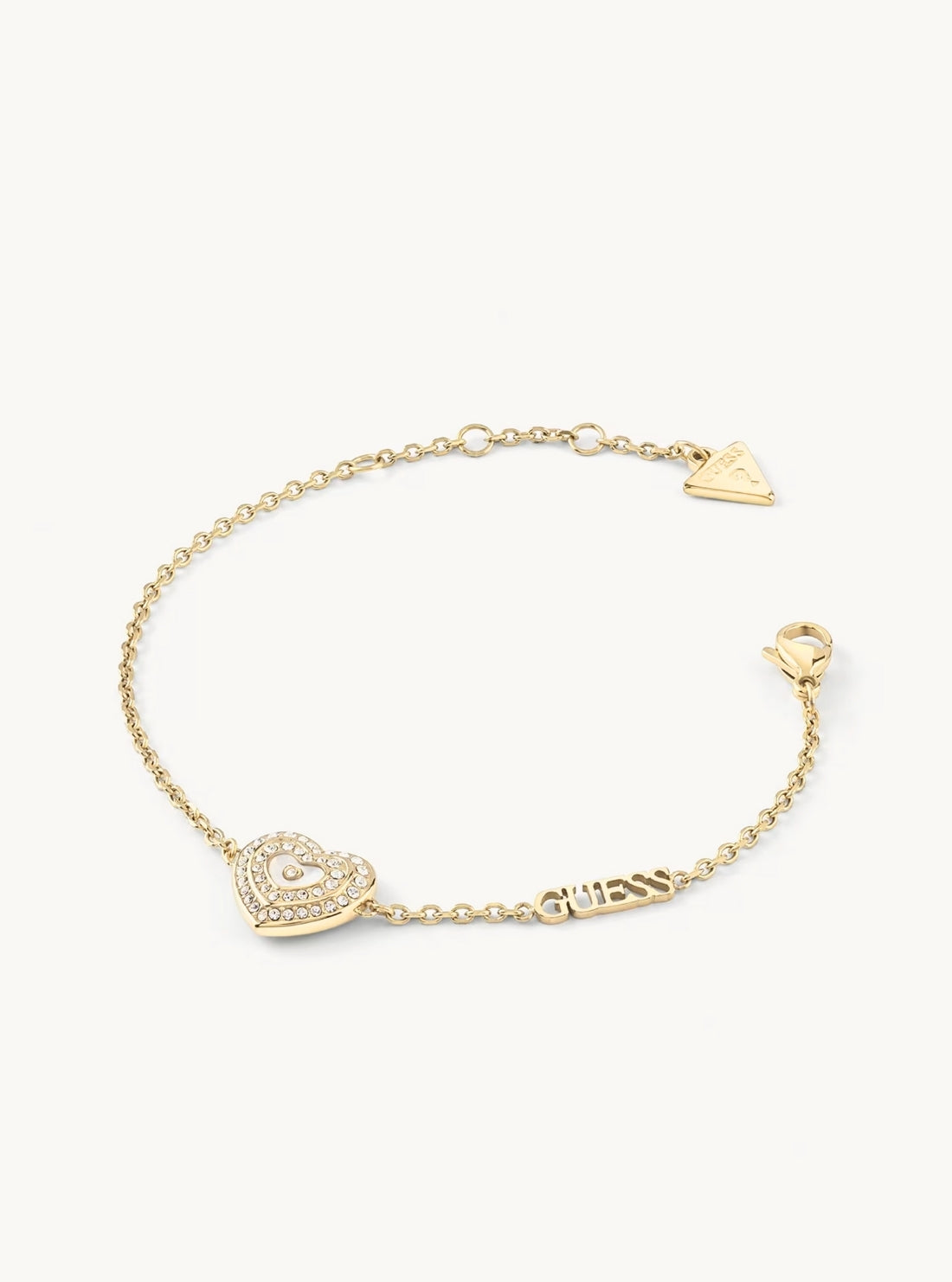 GUESS Accessories Gold Amami Heart Bracelet JUBB04027JWYGWHL Detail View