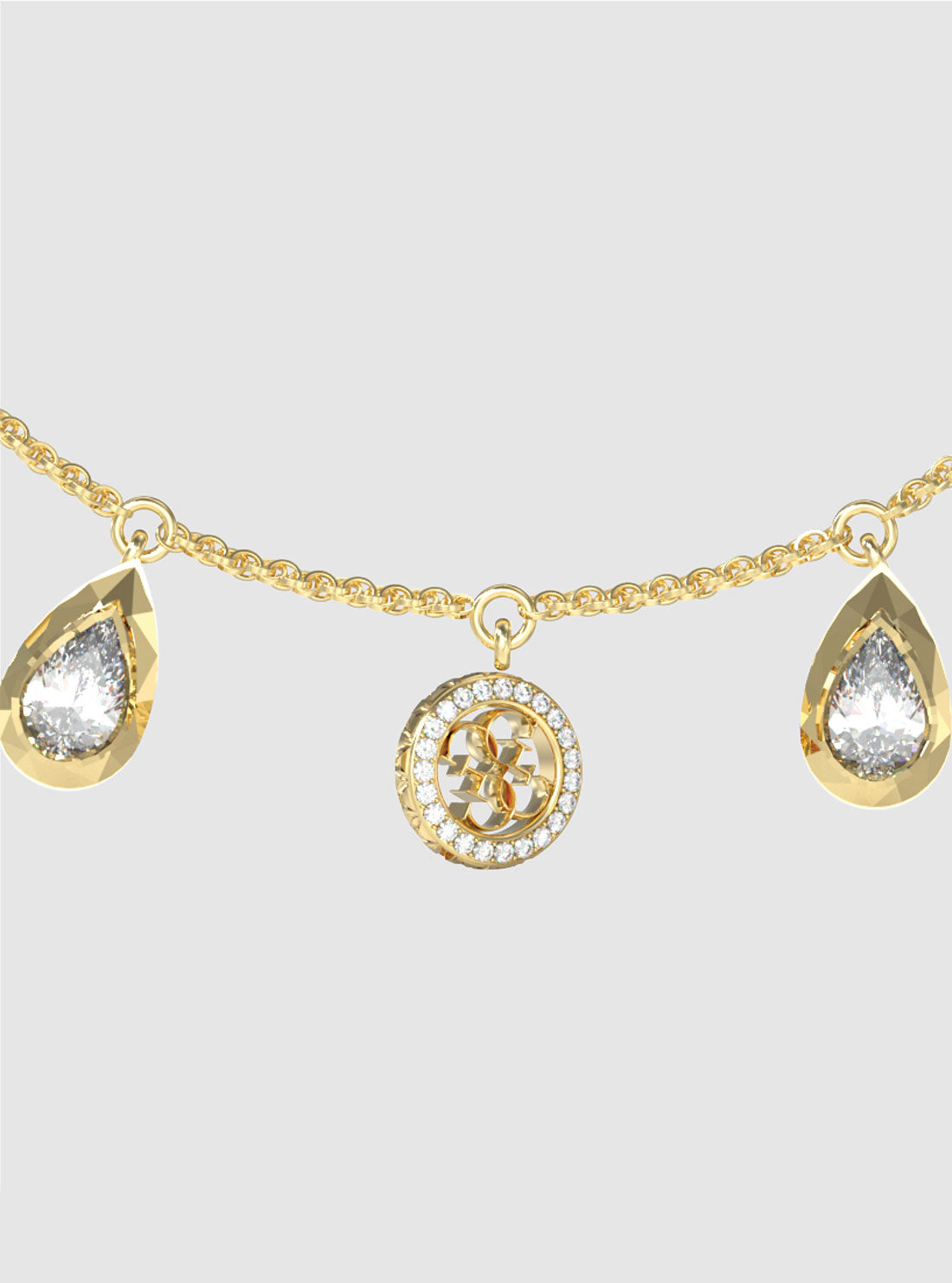 Gold 5 Charms Bracelet