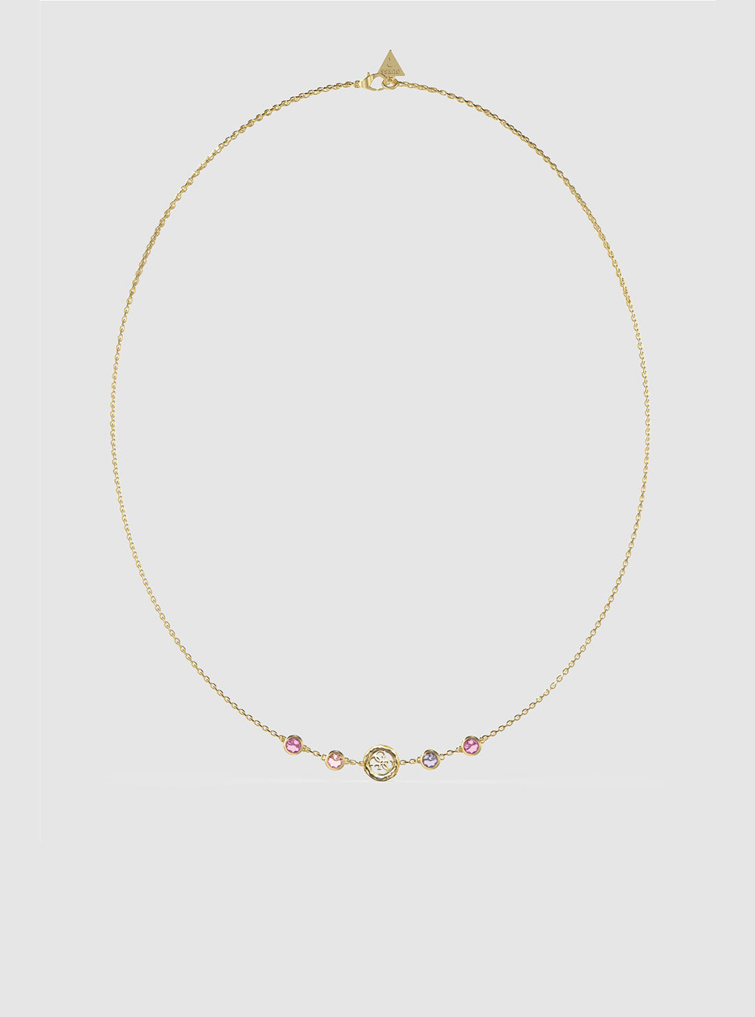 GUESS Accessories Gold Crystal 4G Necklace JUBN05097JWYGFCT Front View
