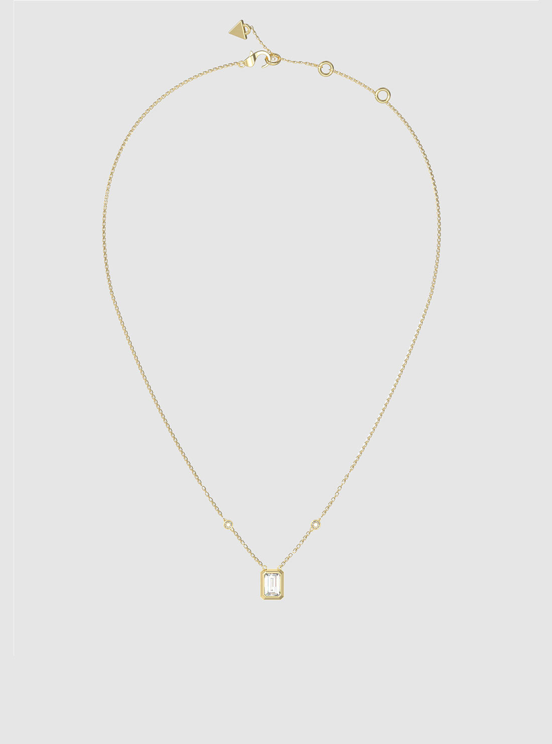 Gold Crystal Octagon Necklace