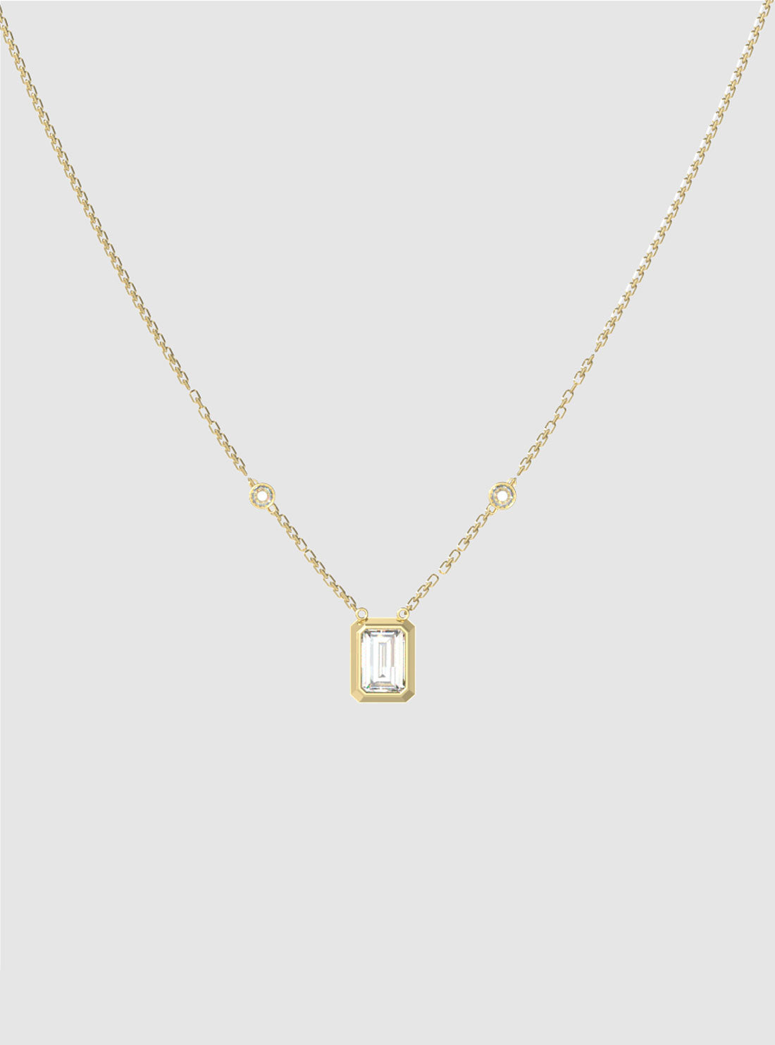 GUESS Womens Gold Crystal Octagon Necklace JUBN05249JWYGT Detail View