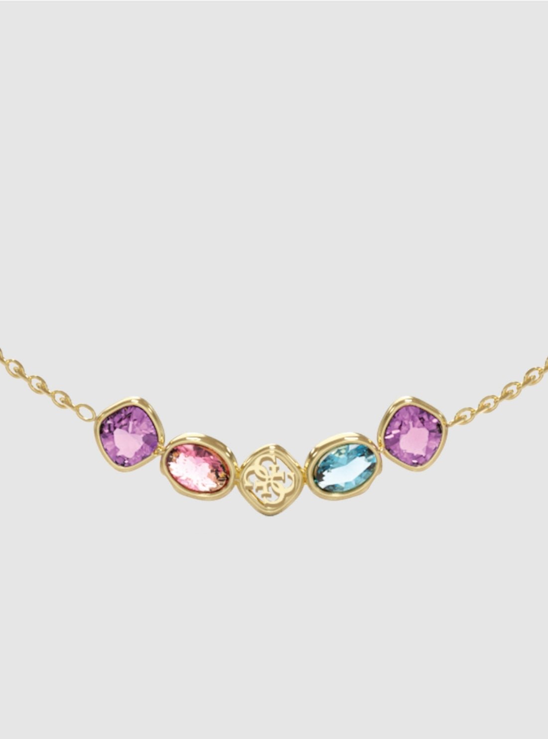 GUESS Accessories 4G Multi Crystal Necklace JUBN05569JW Detail View