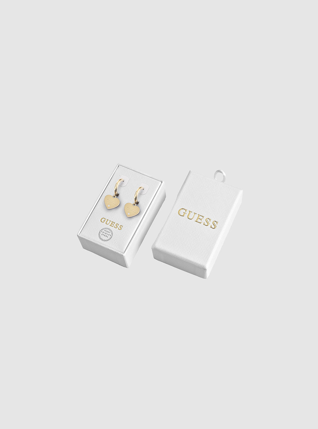 Gold Plain Heart Earrings