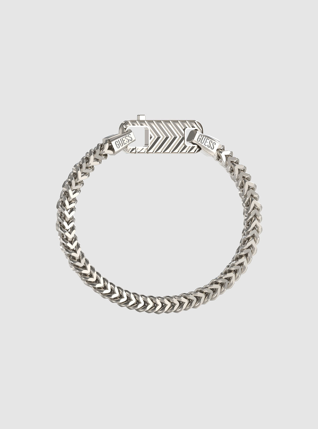 Silver Script Tag Necklace