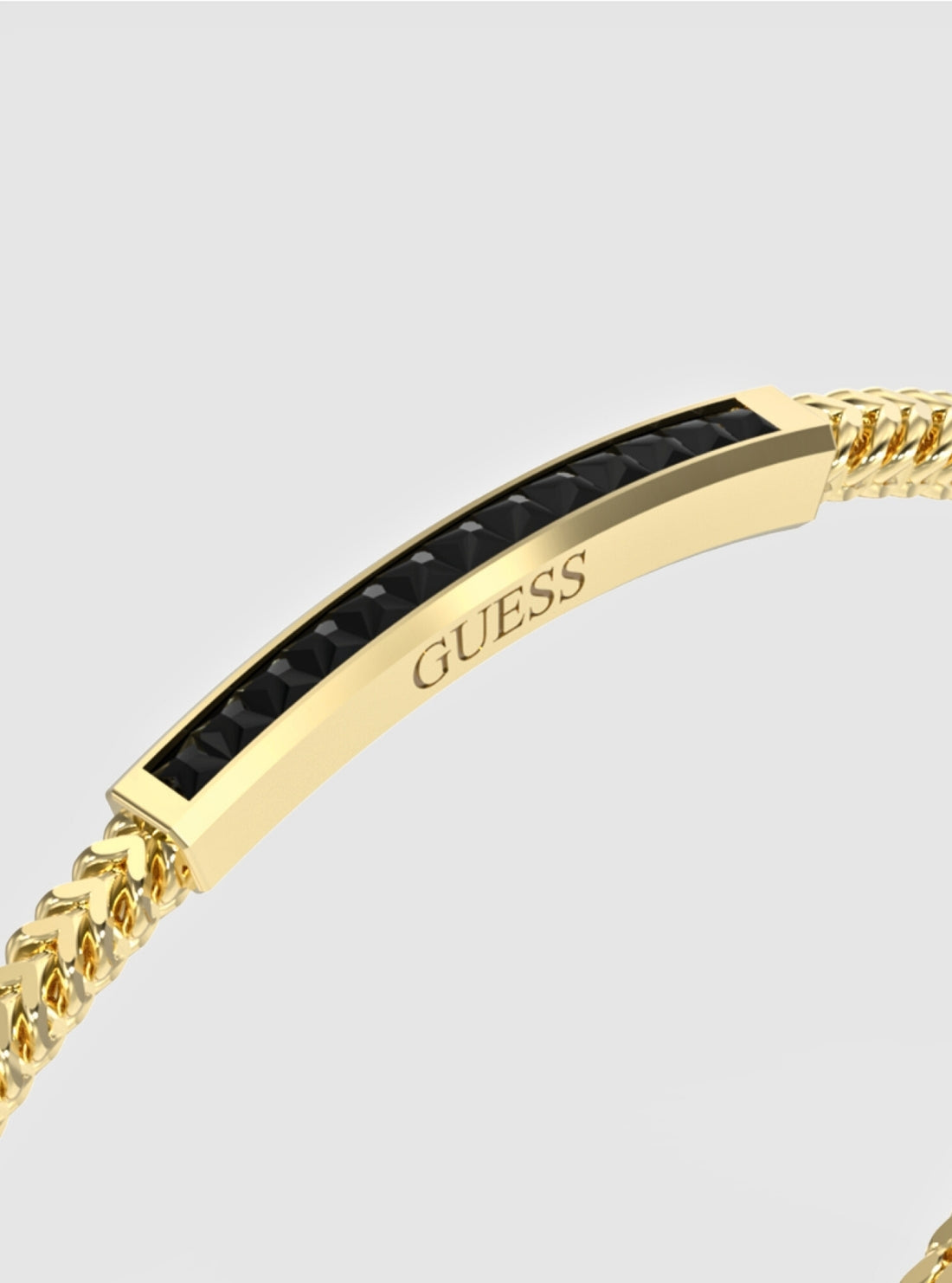 GUESS Accessories Gold Crystal Plate Bracelet JUMB05099JW Detail View