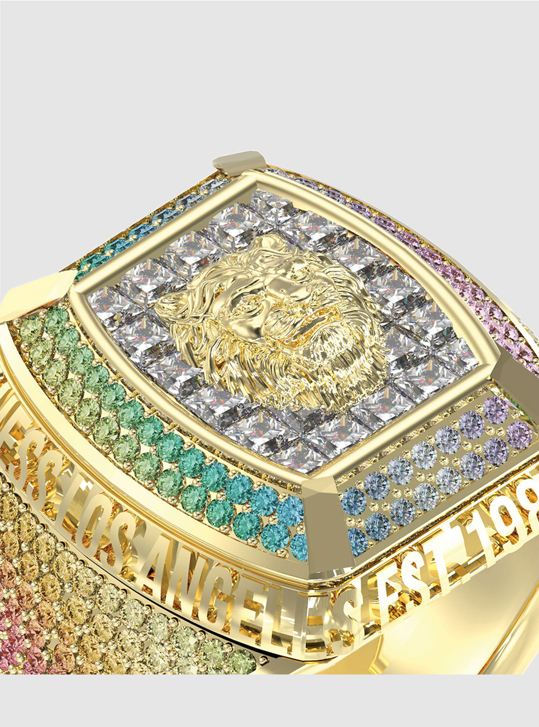 Gold Lion Signet Ring