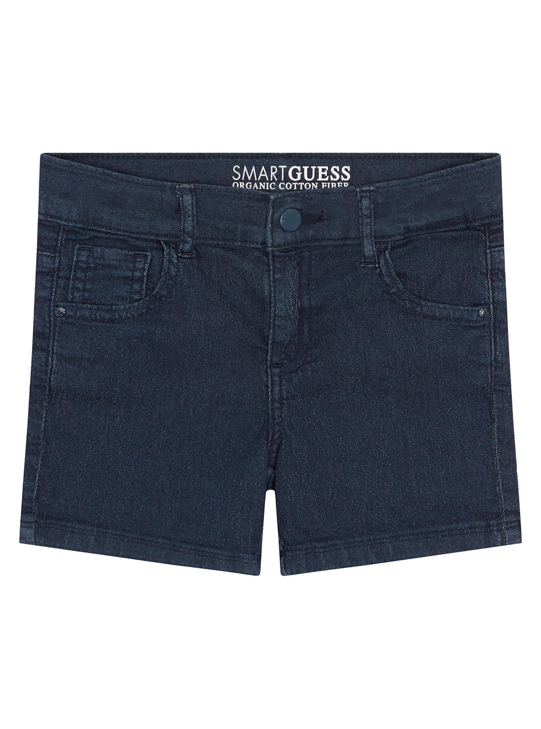 GUESS Navy Stretch Bull Denim Shorts (2-7) front view