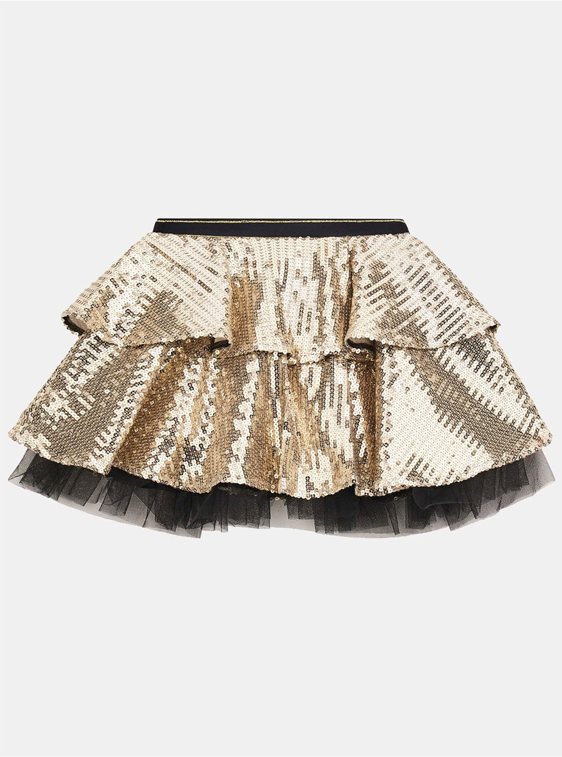 Gold Sequins Midi Skirt (2-7) back view