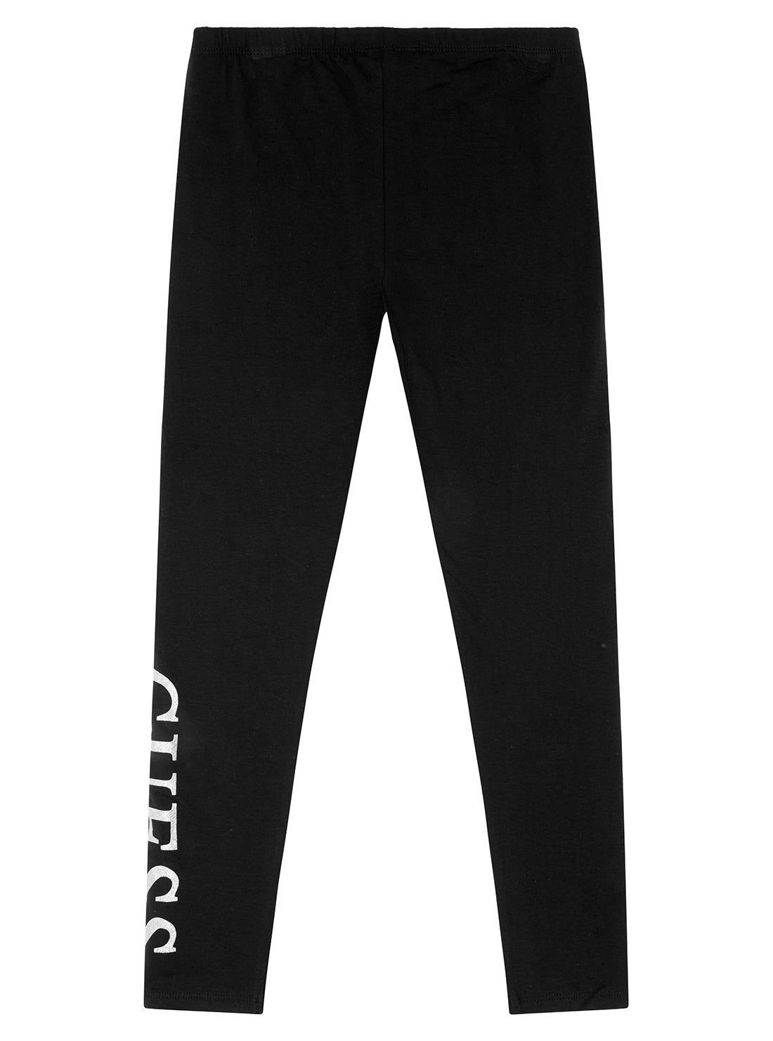 GUESS Kids Girls Black Logo Leggings (2-7) back view
