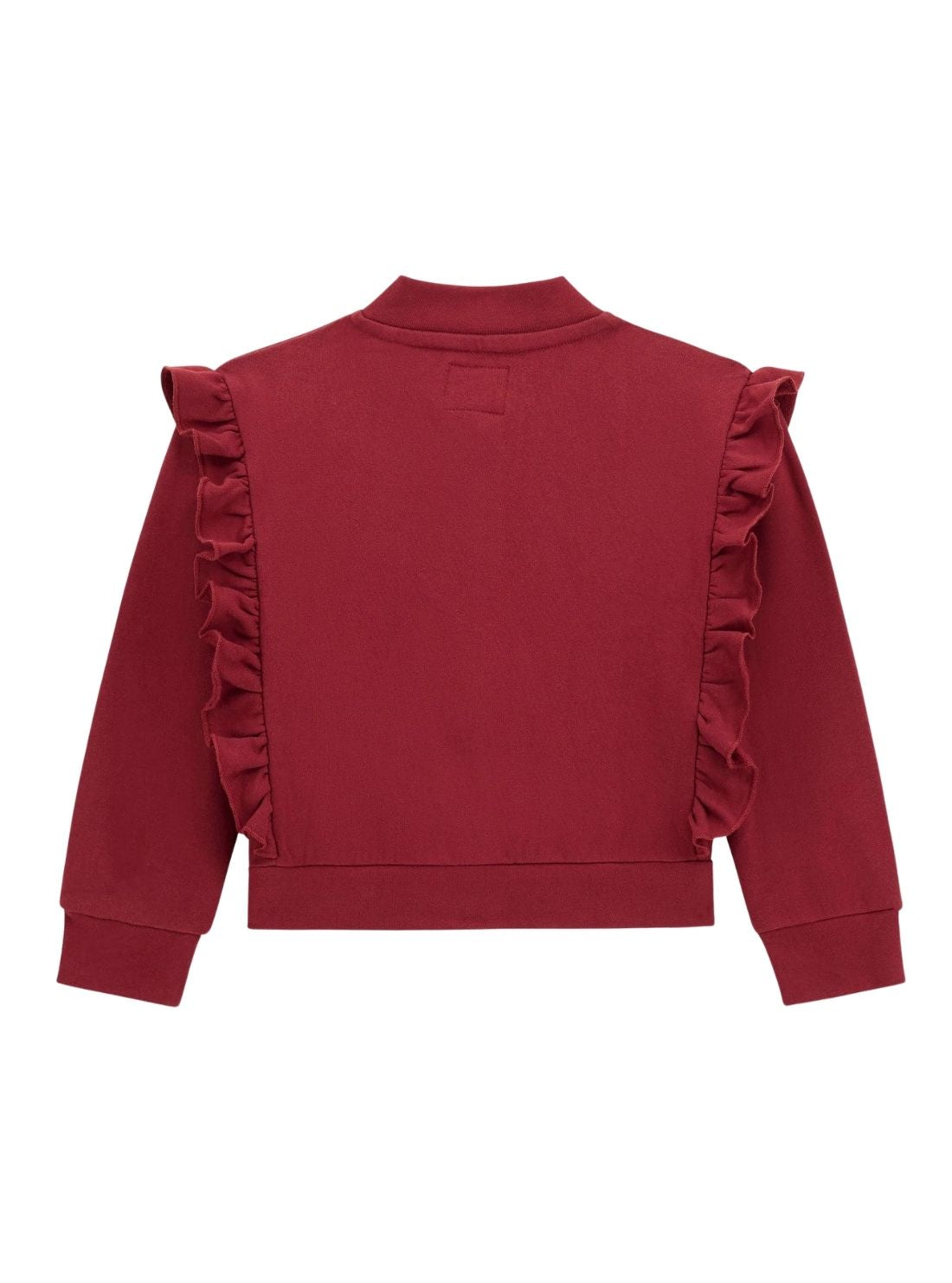 Red Ruffle Logo Zip Sweatshirt (2-7)