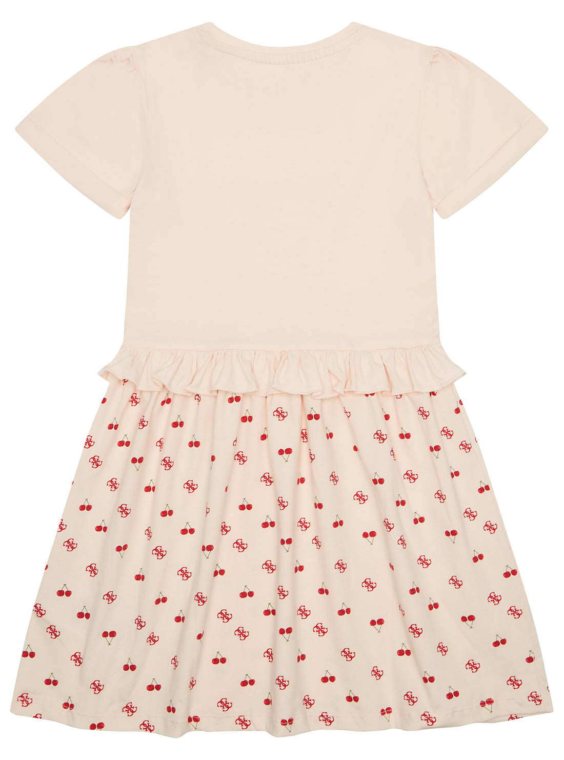 GUESS Kids Pink Stretch Jersey Dress (2-7) K5GK08K6YW4 Back View