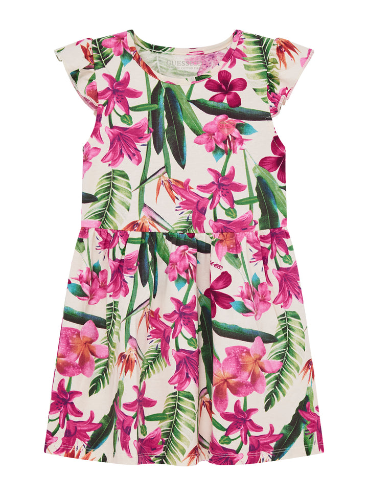 GUESS Kids Eco Multi Stretch Jersey Dress (2-7) K5GK14K6YW4 Front View