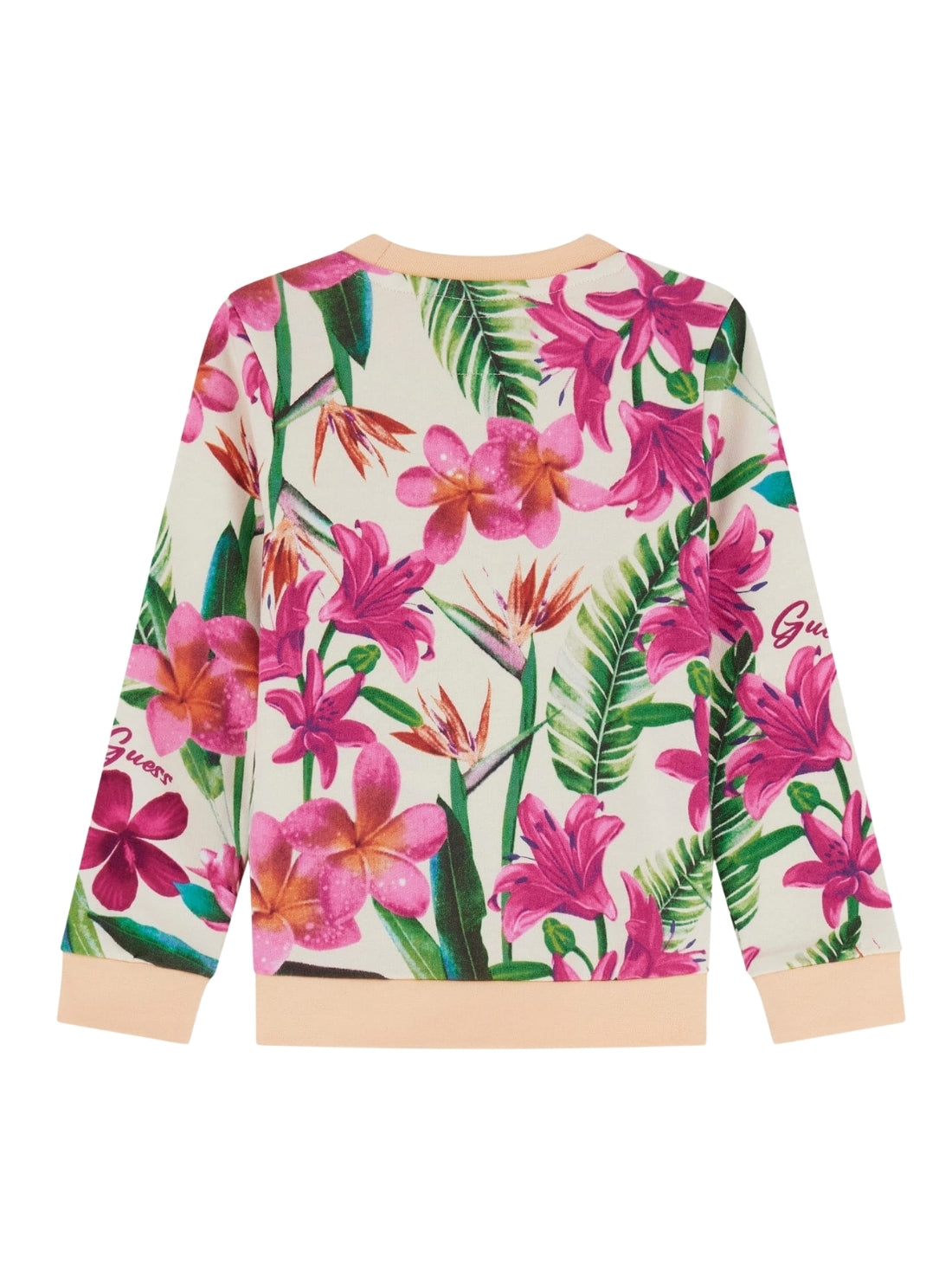 GUESS Kids Eco Multi Long Sleeve Logo Sweatshirt (2-7) K5GQ00KA6R4 Back View