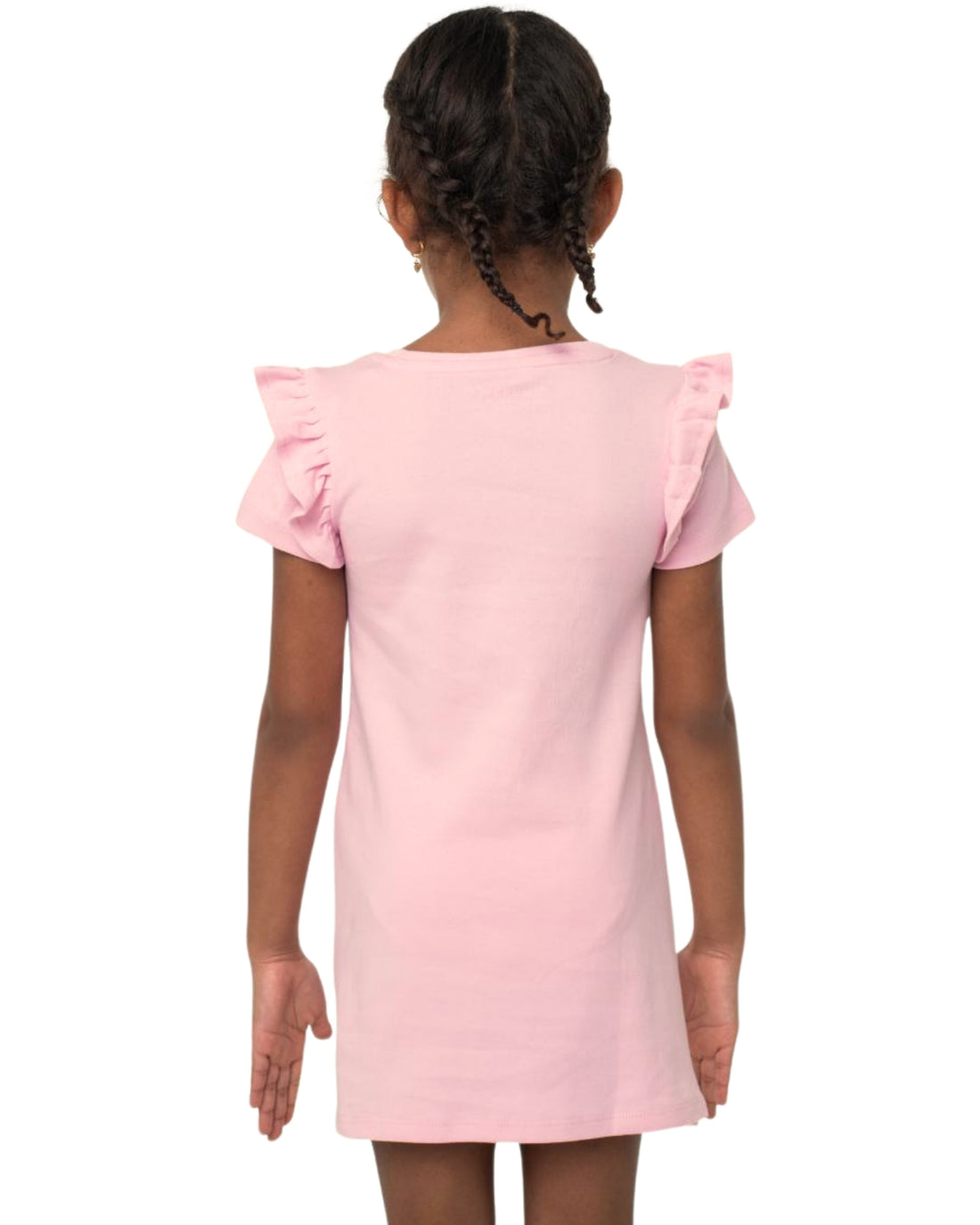 Pink Ruffle Short Sleeve Dress (2–7)