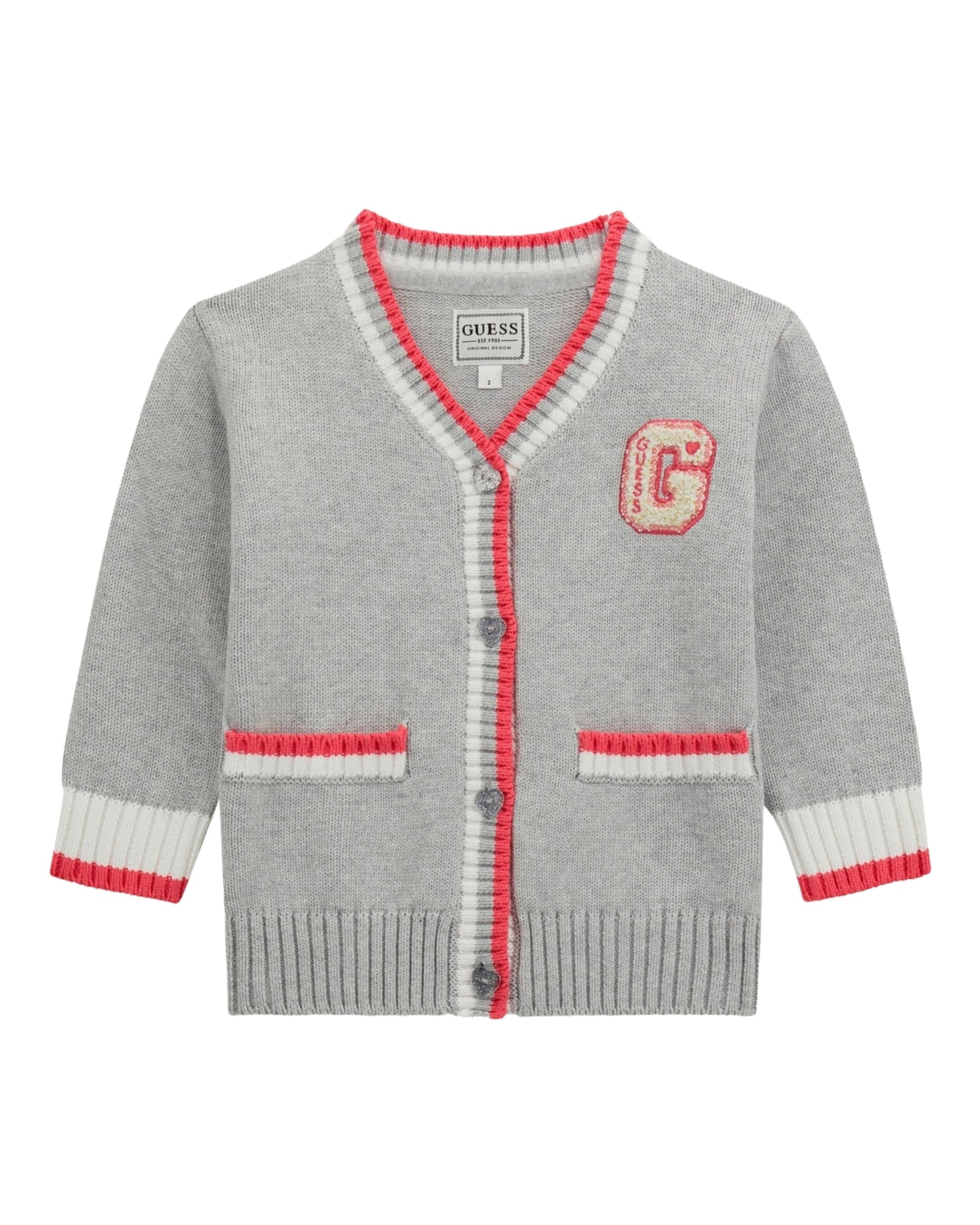 Grey Long Sleeve Cardigan (2–7)