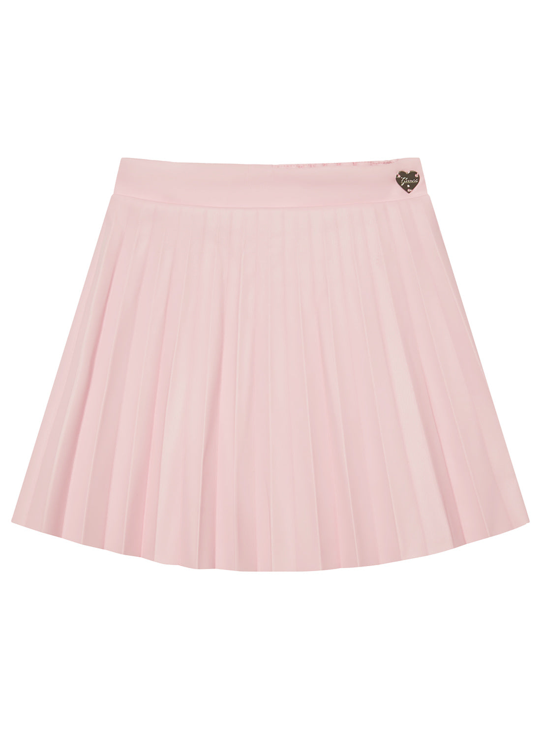 GUESS Kids Pink Faux-Leather Pleated Skirt (2-7) K5YD00WAEI0 Front View