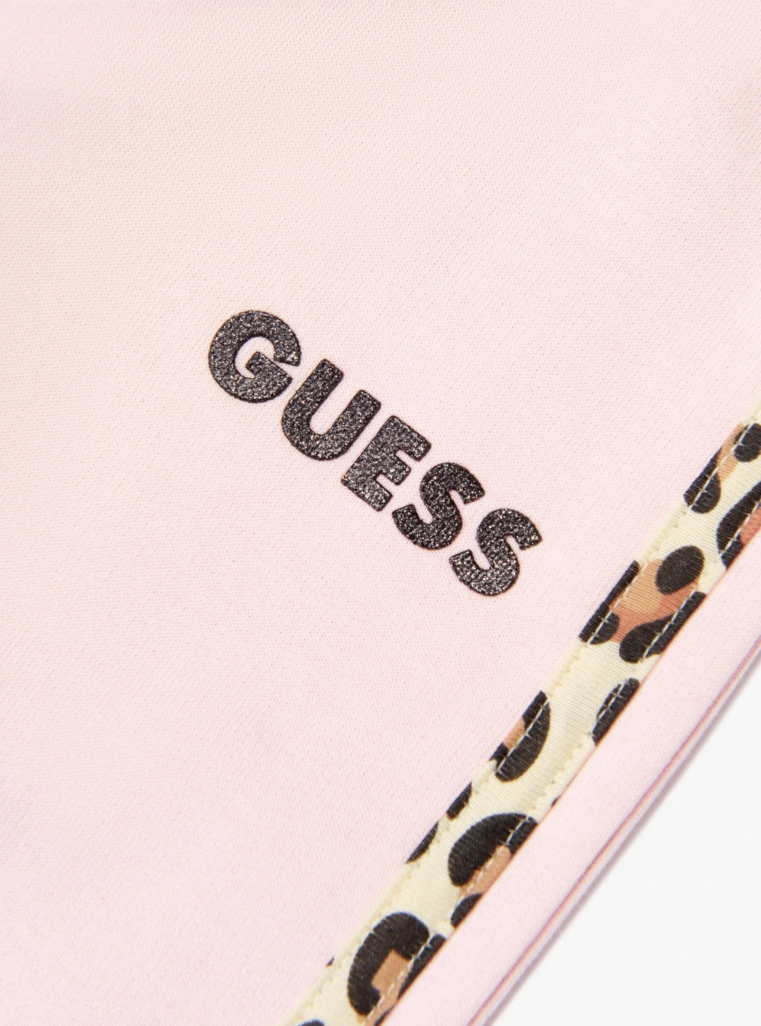 GUESS Kids Pink Leopard Trim Jogger Pants (2-7) K6BB03K5886 Detail View1