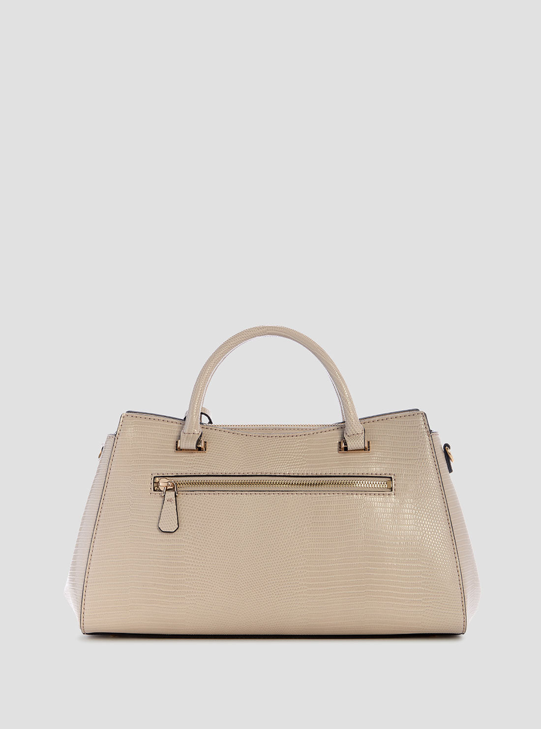GUESS Womens Beige Salinge Luxury Satchel Bag KG962406 Back View