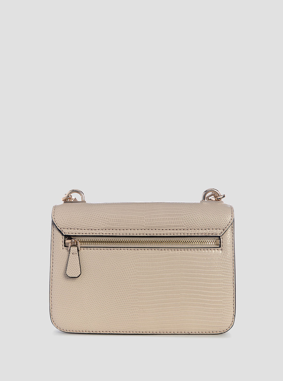 GUESS Womens Beige Salinge Flap Crossbody Bag KG962420 Back View
