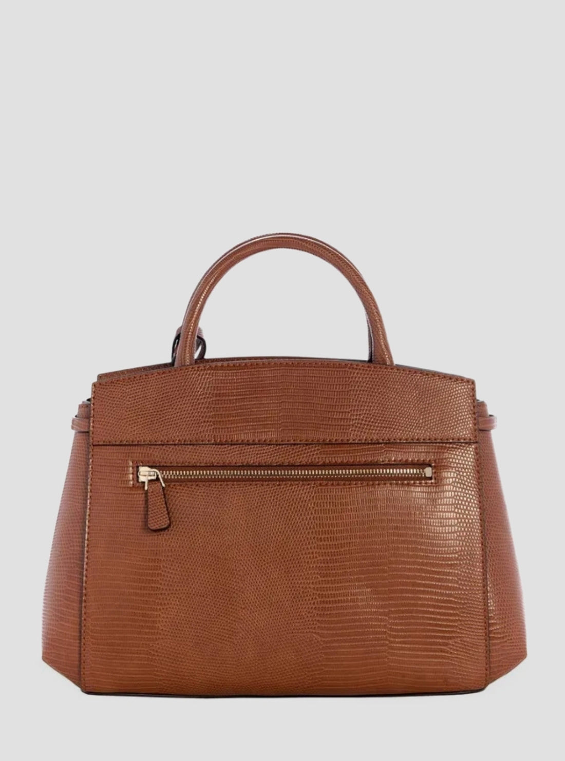 GUESS Womens Brown Melinda Triple Compartment Satchel Bag KL993306 Back View