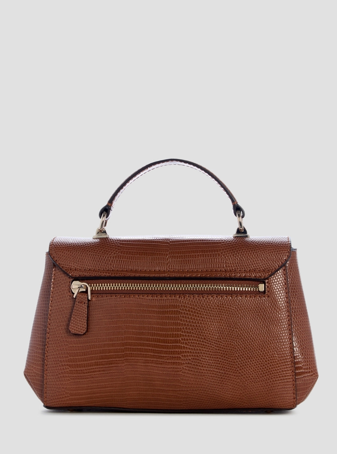 GUESS Womens Brown Melinda Top Handle Flap Bag KL993320 Back View