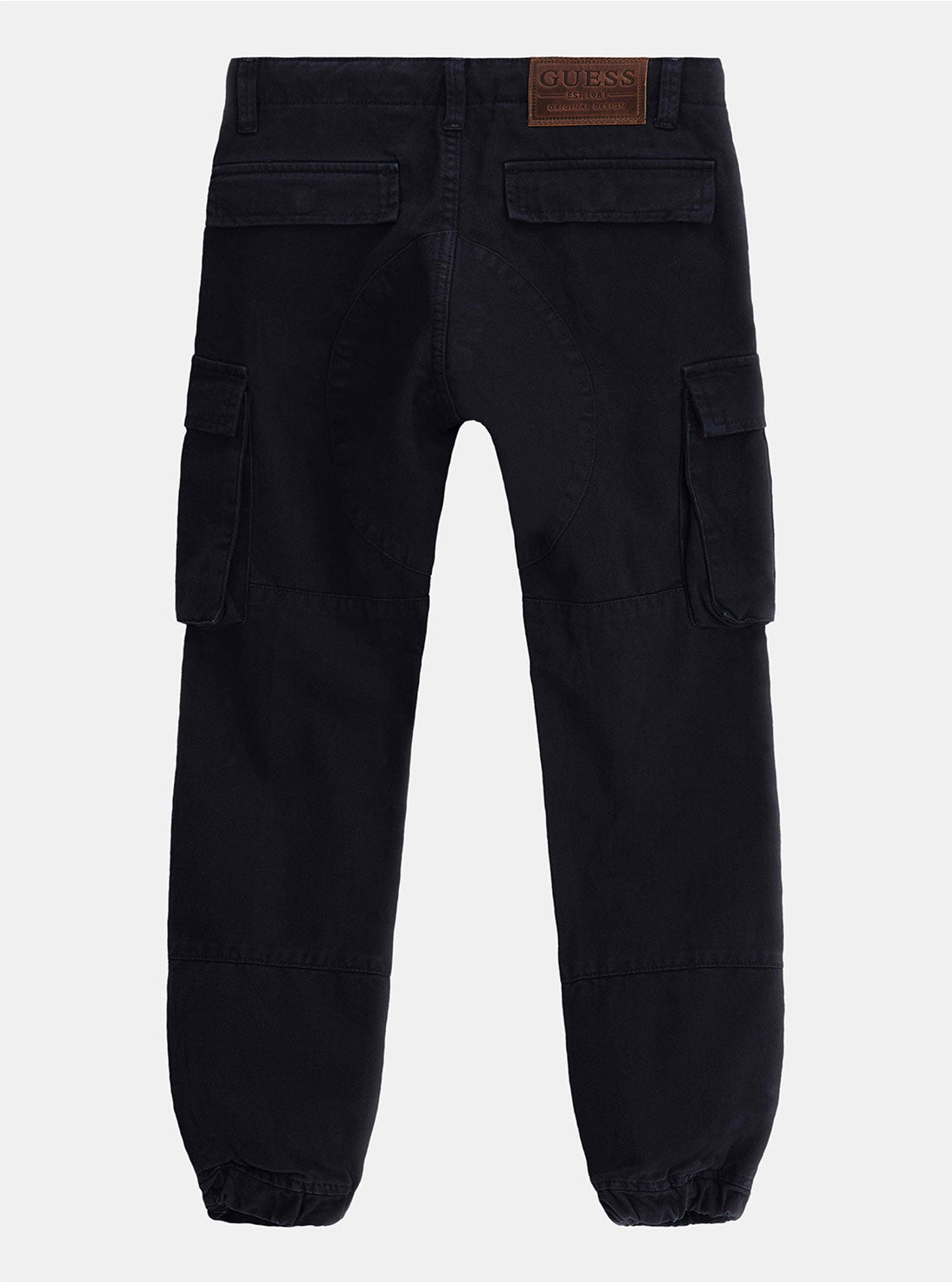 GUESS Navy Gabardine Cargo Pants (7-16) back view