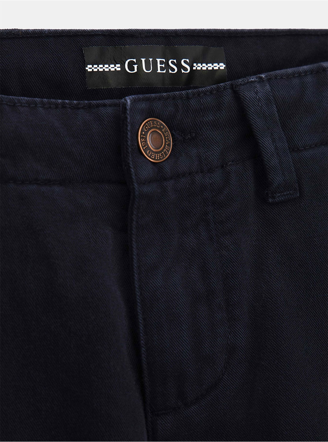 GUESS Navy Gabardine Cargo Pants (7-16) detail view