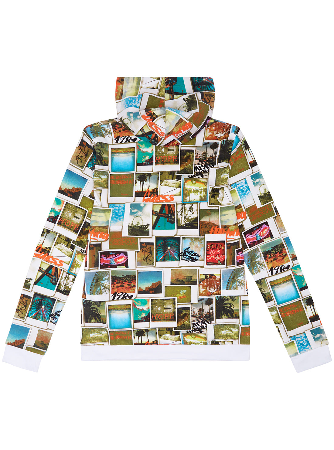 GUESS Photo Collage Hooded Jumper (7-16) back view