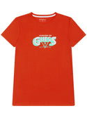 GUESS Red Short Sleeve T-Shirt (7-16) front view