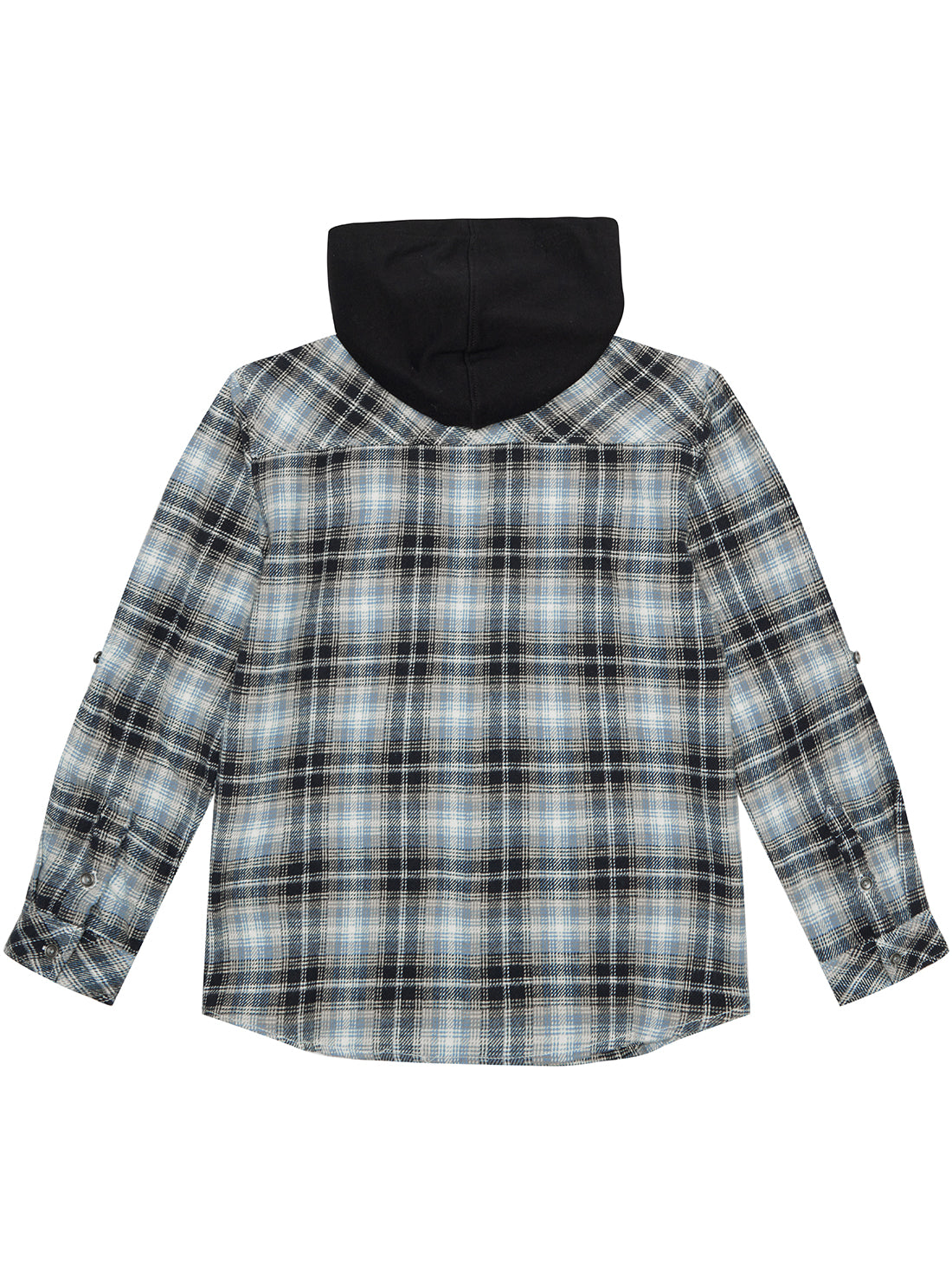 Black Flannel Long Sleeve Shirt (7-16)