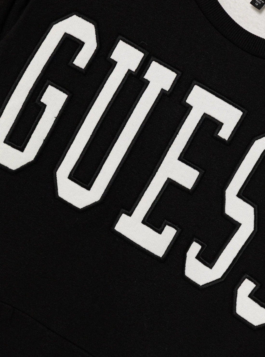 GUESS Kids Black Long-Sleeve Active Top (7-16) L5BQ01KAX74 Detail View