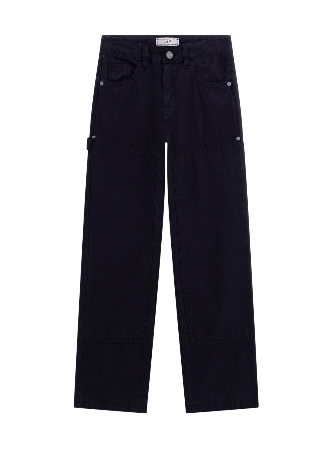 GUESS Kids Blue Rigid Oversize Carpenter Pants (7-16) Front View