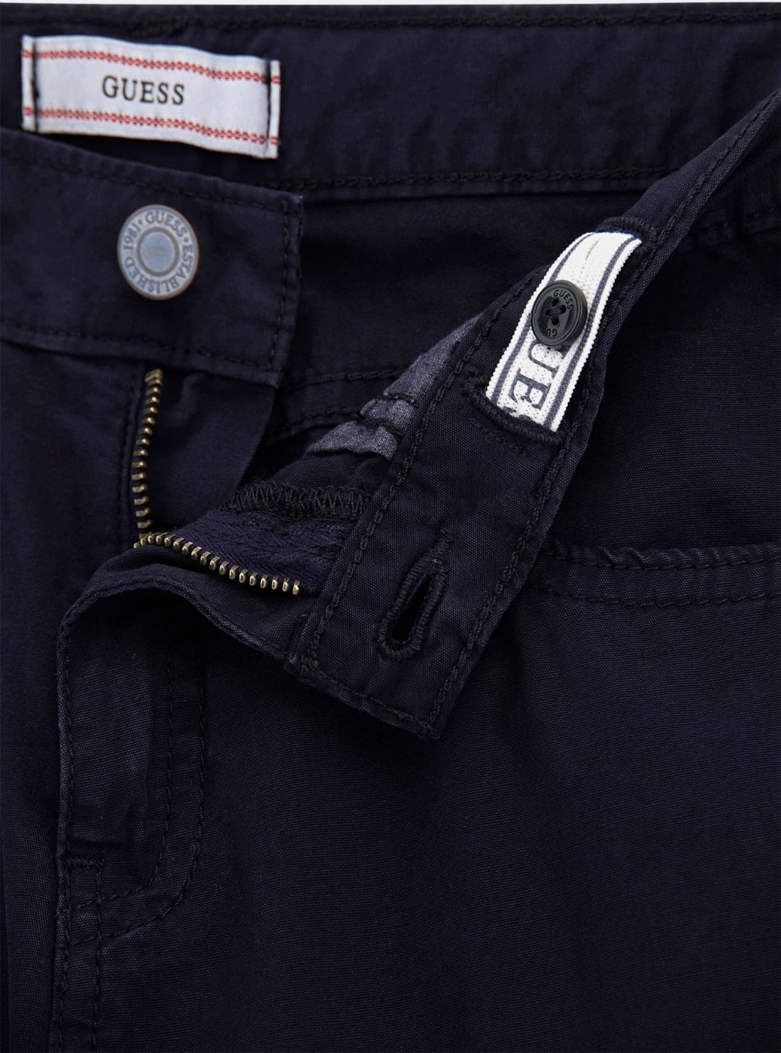 GUESS Kids Blue Rigid Oversize Carpenter Pants (7-16) Detail View_2