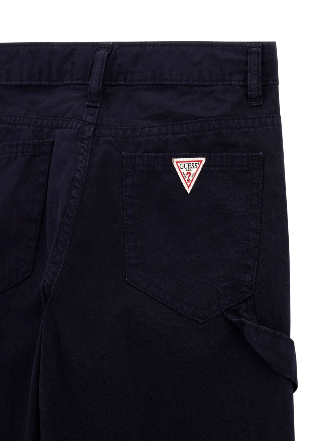 GUESS Kids Blue Rigid Oversize Carpenter Pants (7-16) Detail View