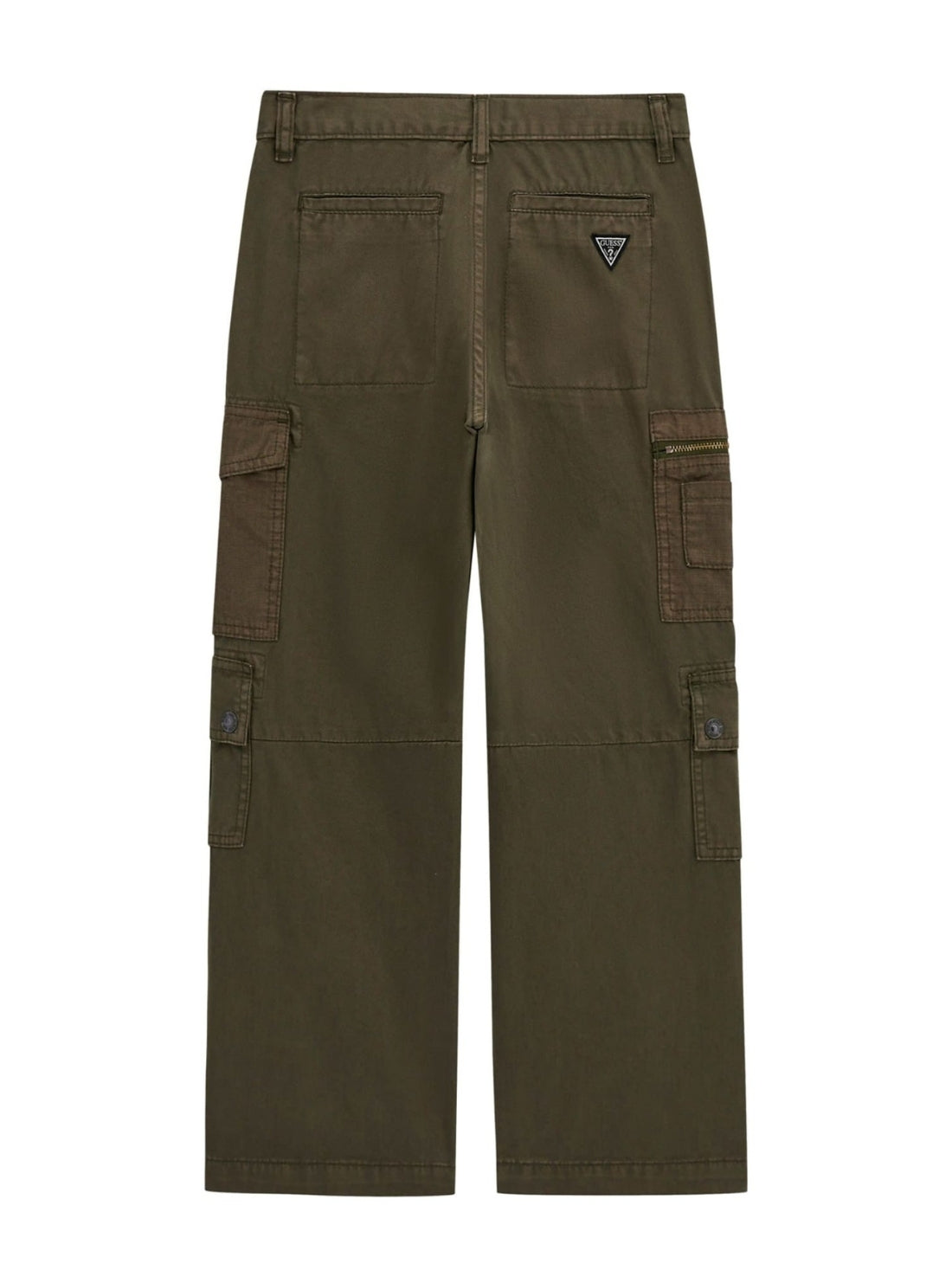 GUESS Kids Green Rigid Gabardine Cargo Pants (7-16) L5YB02W0130 Back View