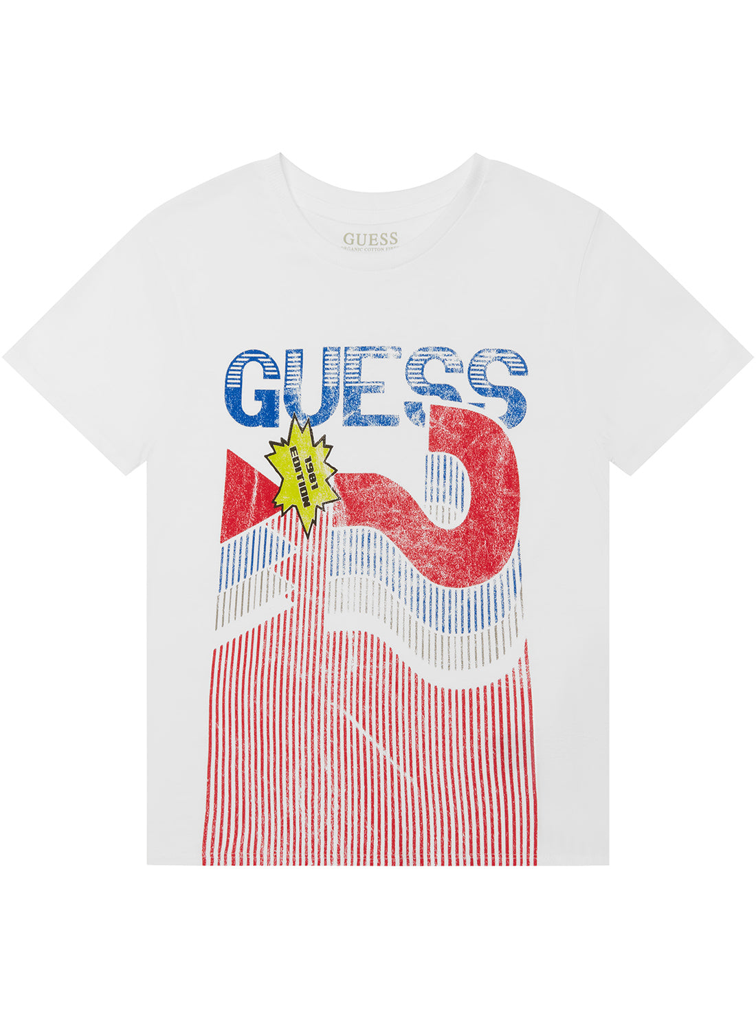 GUESS Kids White Graphic T-shirt (7-16) L5YI10K8HM4 Front View