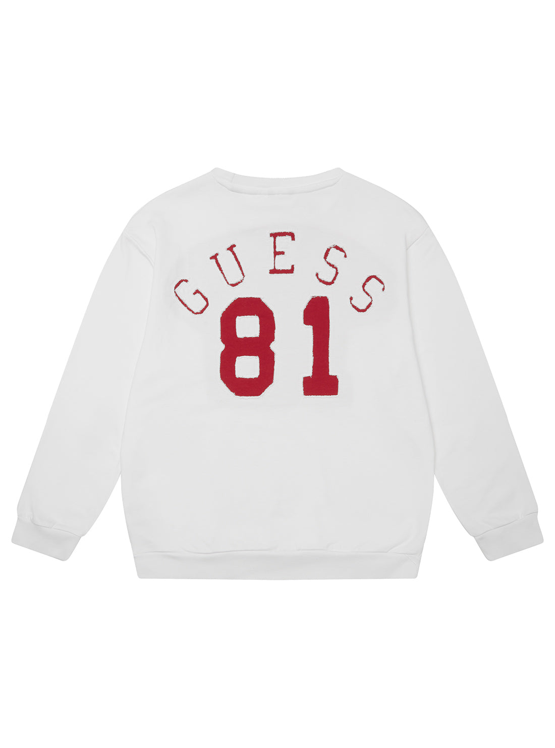 GUESS Kids White Oversized Long Sleeve Active Top (7-16) L5YQ03KAD74 Back View
