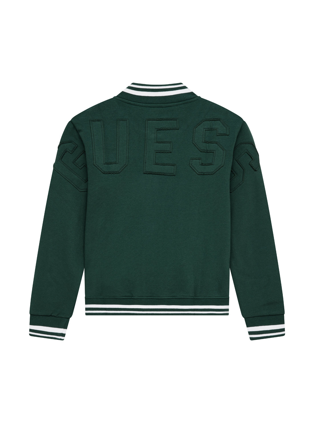 GUESS Kids Eco Green Bomber Active Top (7-16) L5YQ10K0160 Back View