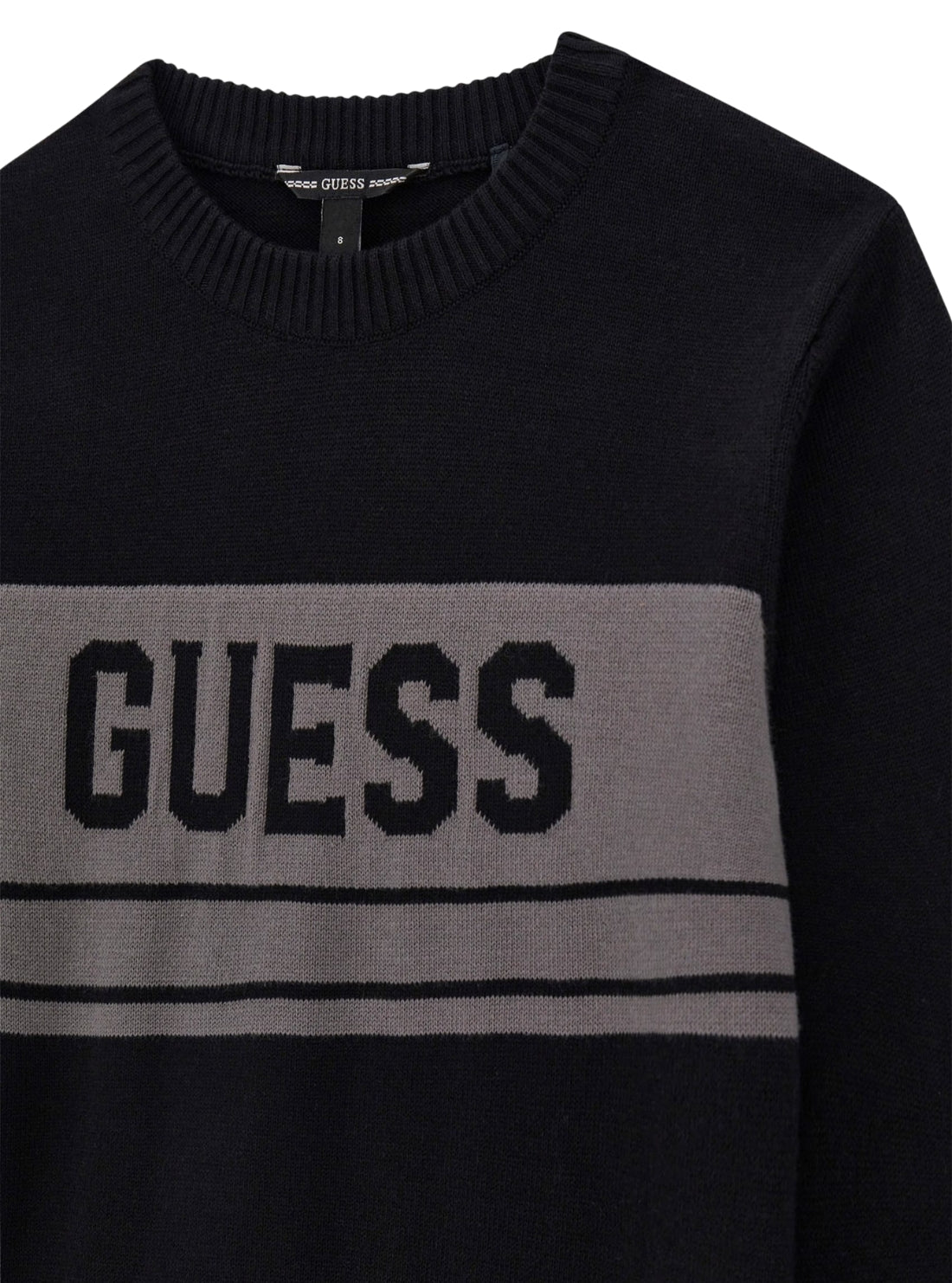 Black Long Sleeve Knitted Sweater (7-16)