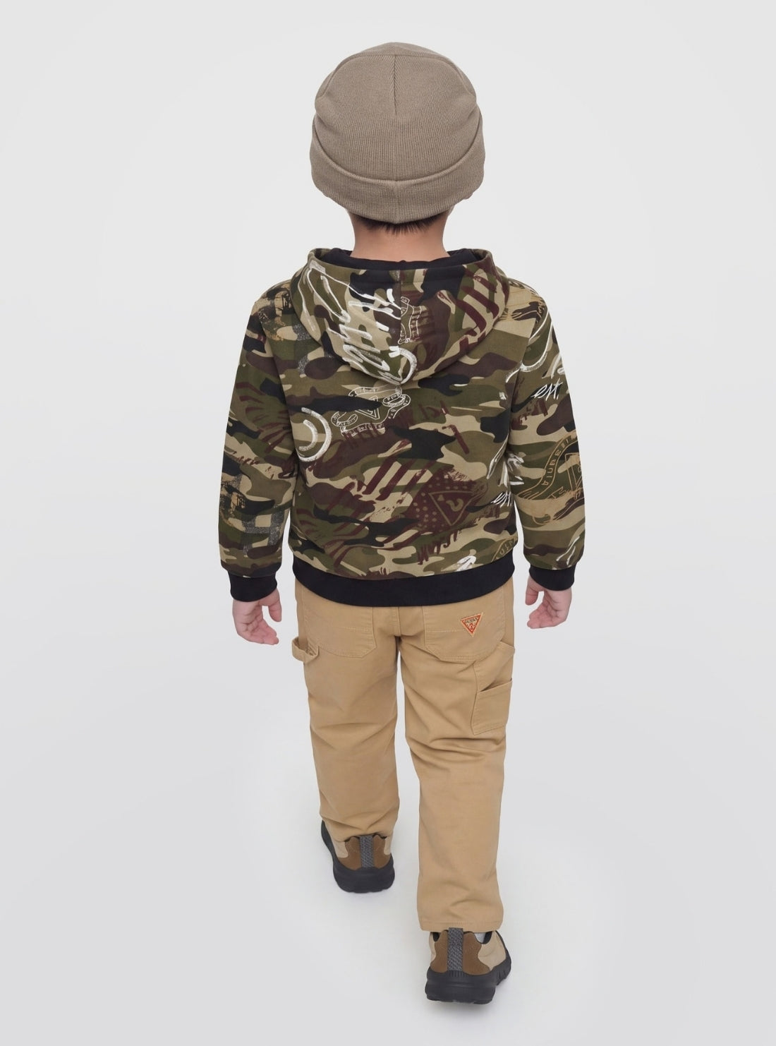 GUESS Kids Camo Vintage Graffiti Hoodie (7-16) L6BQ03K5918 Back View