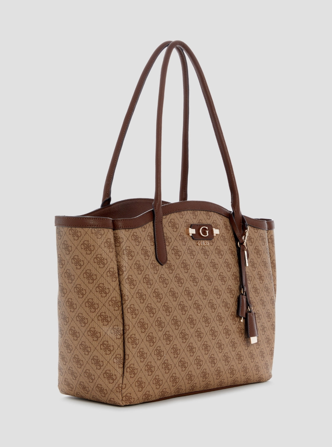 GUESS Womens Brown Logo Lindsey Tote Bag LB9749024 Side View