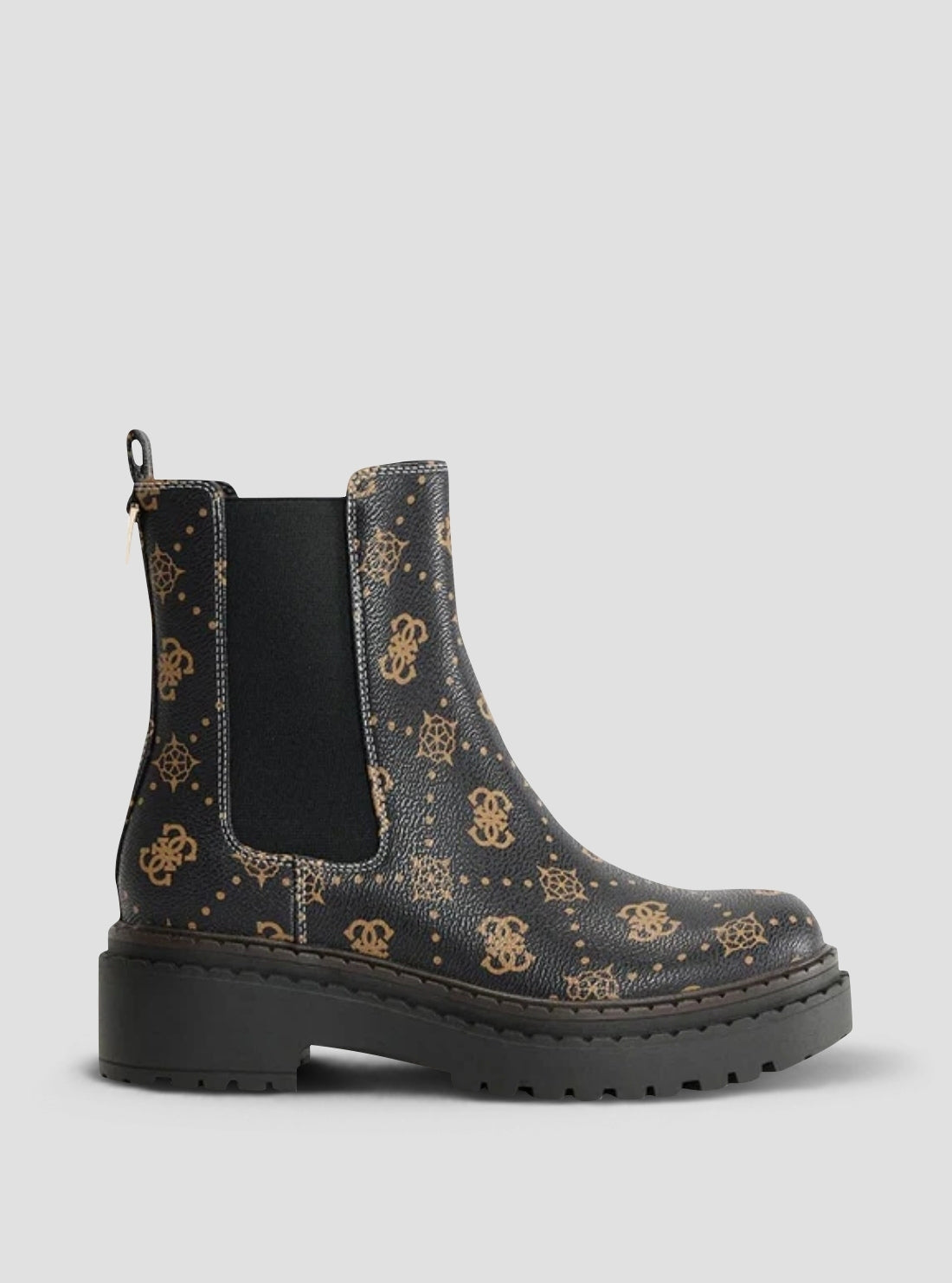 GUESS Womens Black Brown Logo Leannaa Ankle Boots LEANNAA Side View_2