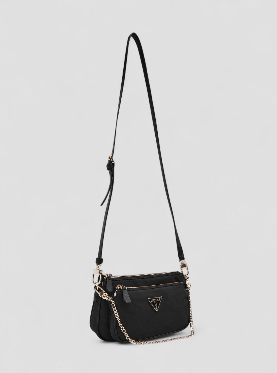GUESS Womens Black Little Bay Mini Crossbody Bag NG811670 Front Side View