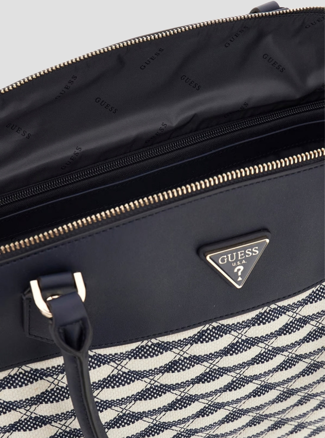 GUESS Womens Navy Multi Giully Deluxe Dome Tote LN8748903 Detail View