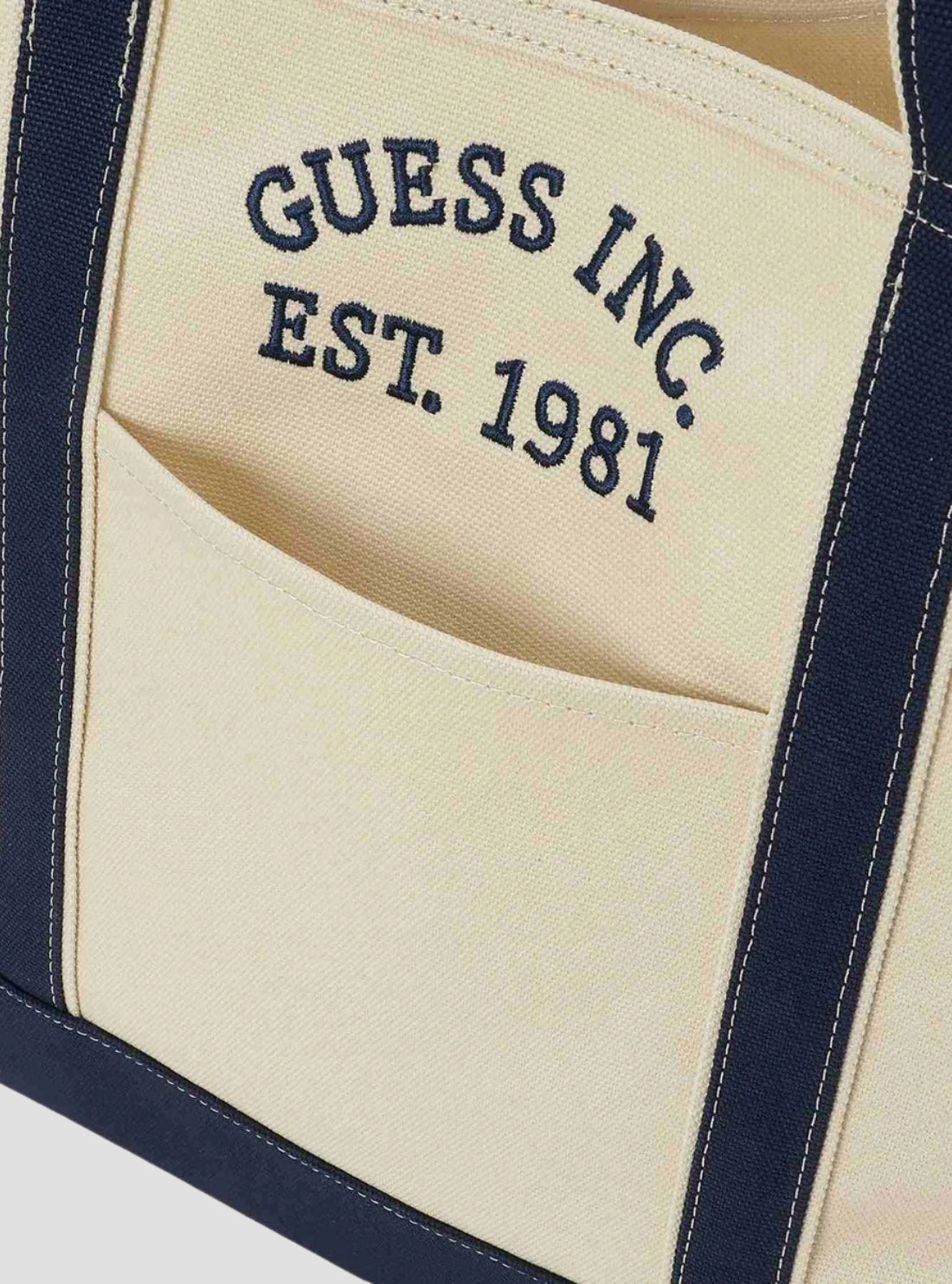 GUESS Womens Natural Blue Summerline Large Tote Bag LN9872024 Detail view