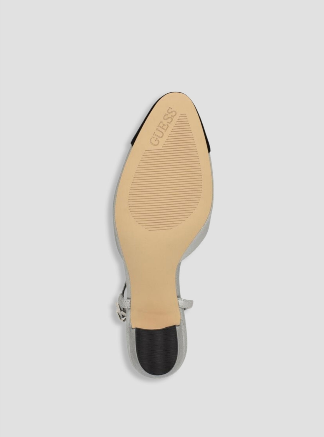 GUESS Footwear Silver Loisa Slingback Pumps LOISA Bottom View