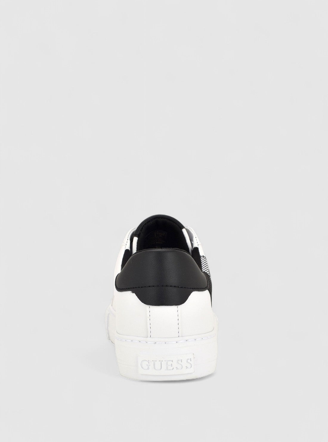 GUESS Womens White Black Lovela Sneakers LOVELA Back View