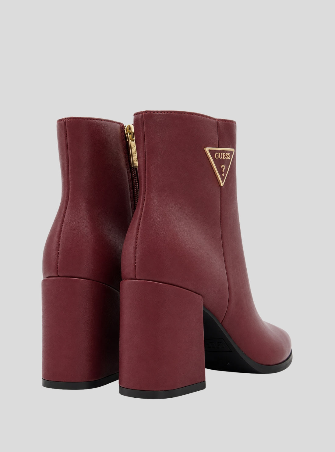 GUESS Womens Red Lusia Ankle Boots LUSIADRE02 Back View