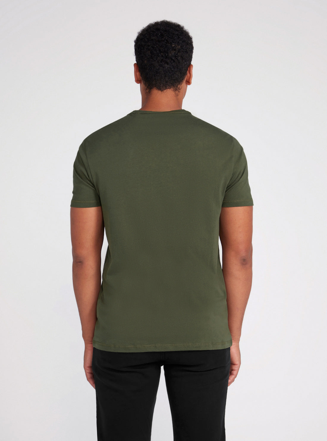 Sage Green L.A. Logo T-Shirt | GUESS men's apparel | back view