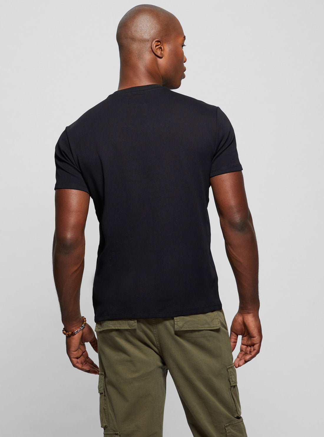 Eco Black Skylar Eagle T-Shirt | GUESS Men's Apparel | back view